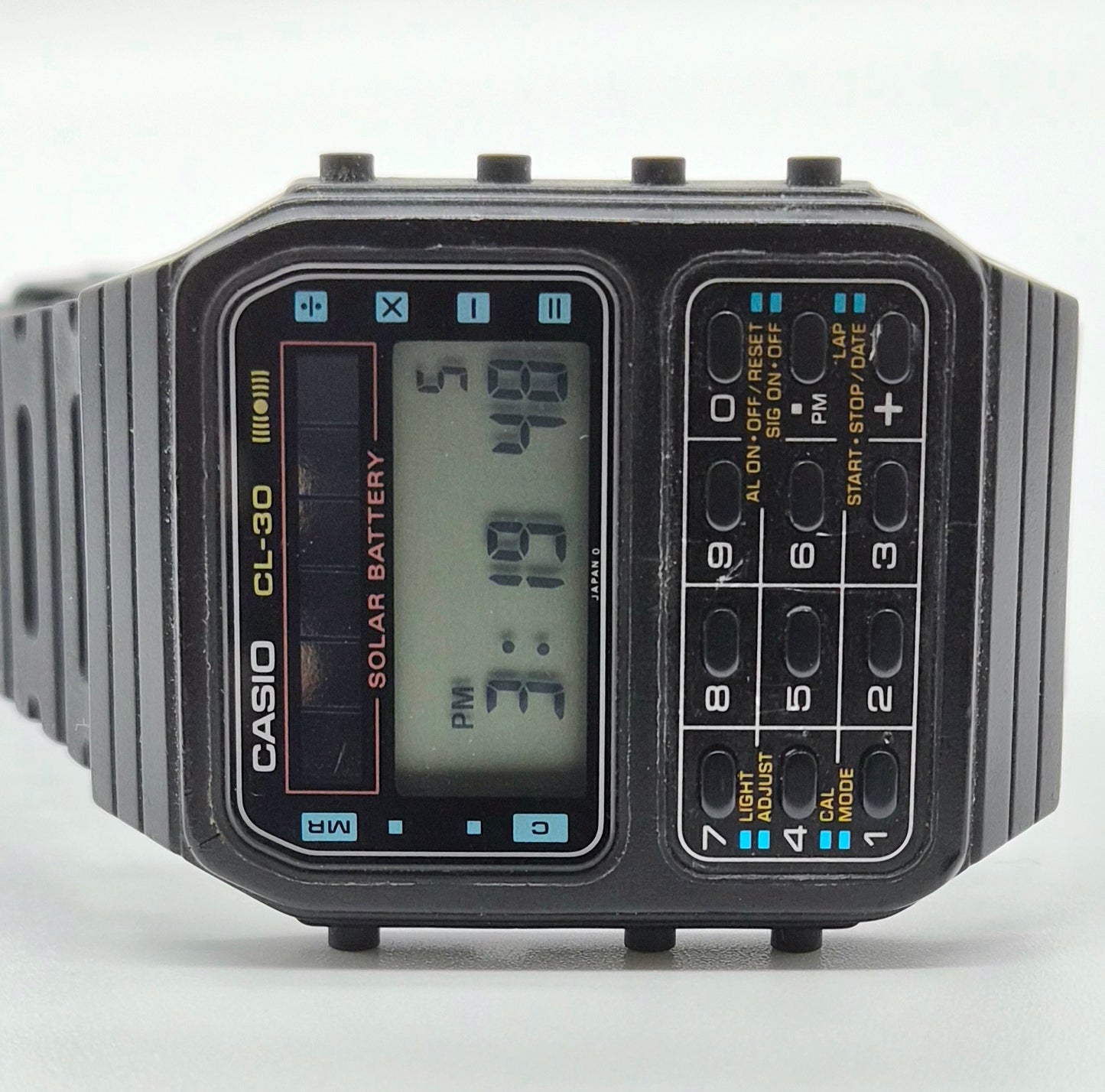 Casio CL-30 Solar Calculator Watch Made in Japan 1983