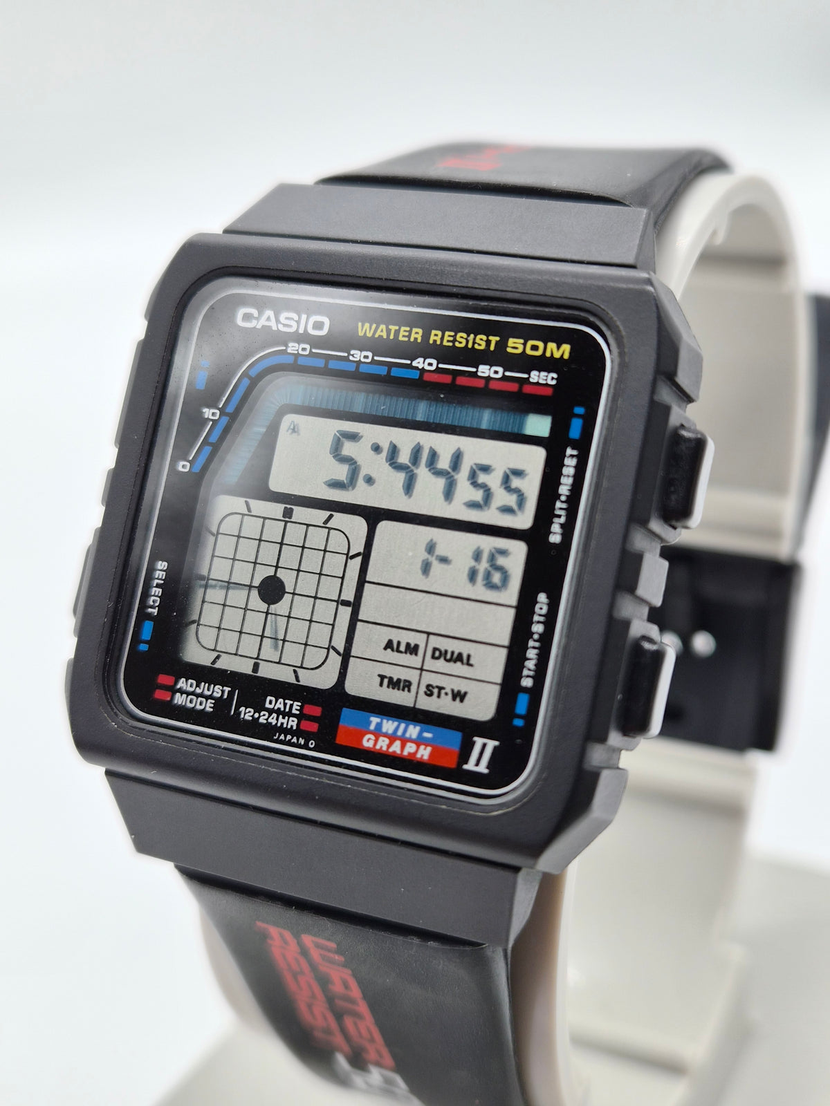 NOS Casio AE-22W Twin Graph II Vintage Watch – Made in Japan, 1988