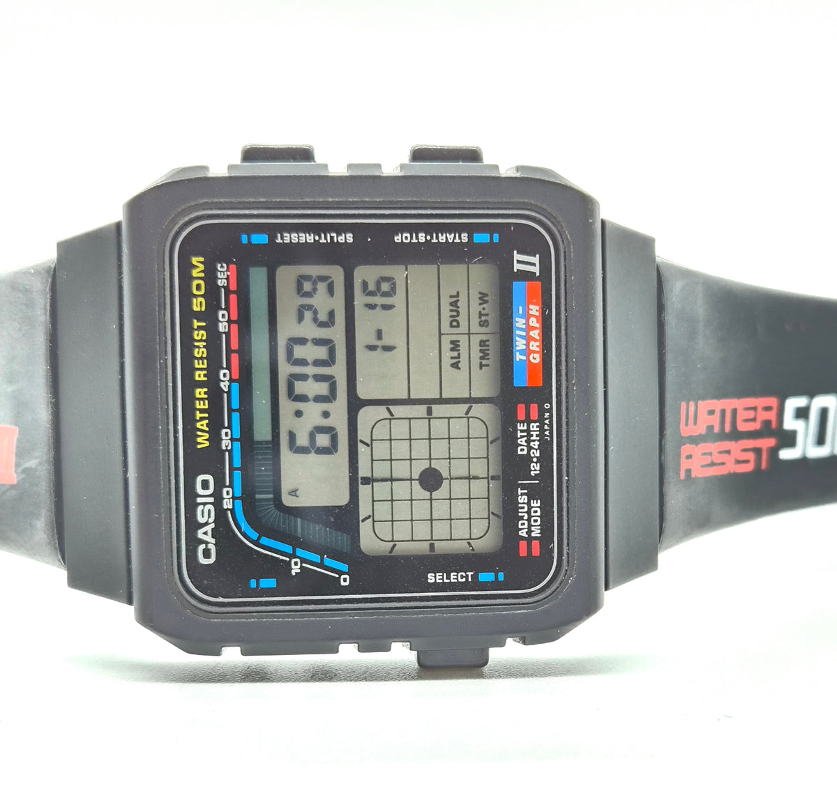 NOS Casio AE-22W Twin Graph II Vintage Watch – Made in Japan, 1988
