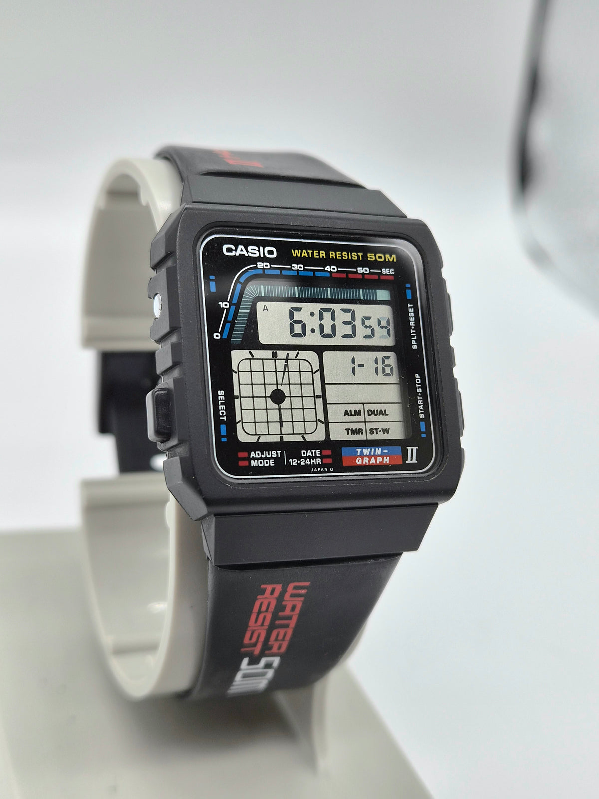 NOS Casio AE-22W Twin Graph II Vintage Watch – Made in Japan, 1988