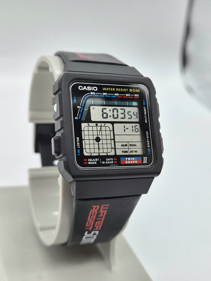NOS Casio AE-22W Twin Graph II Vintage Watch – Made in Japan, 1988