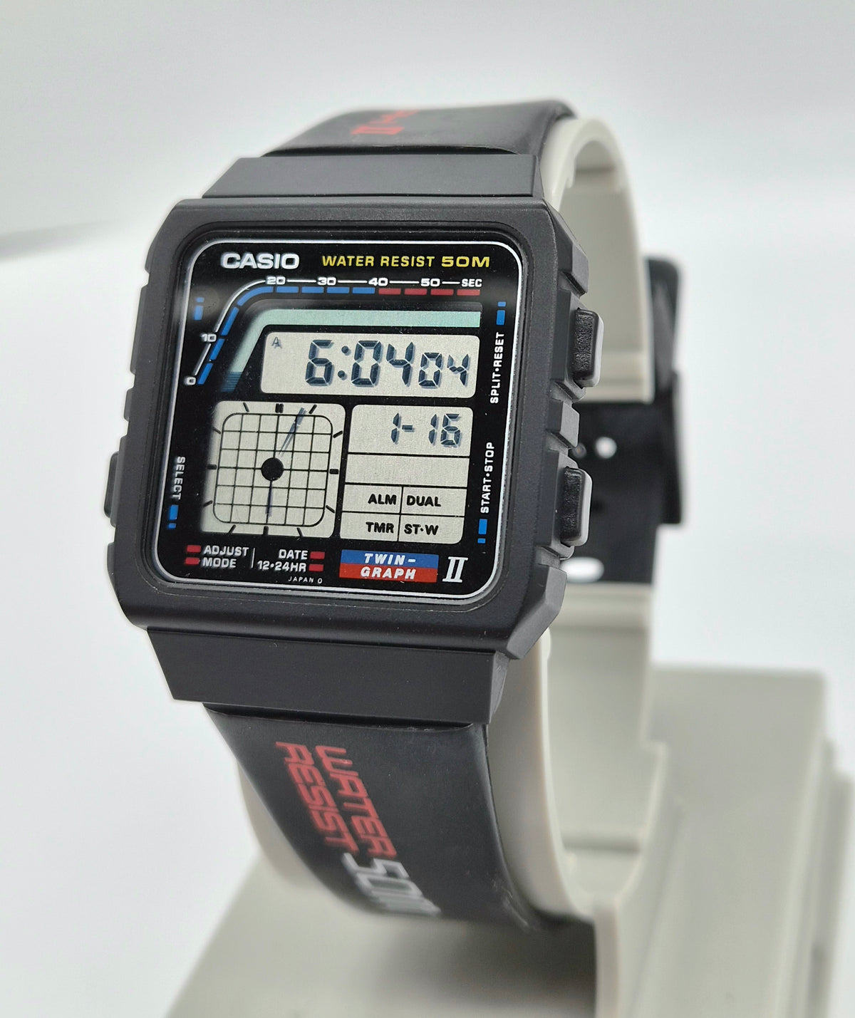 NOS Casio AE-22W Twin Graph II Vintage Watch – Made in Japan, 1988