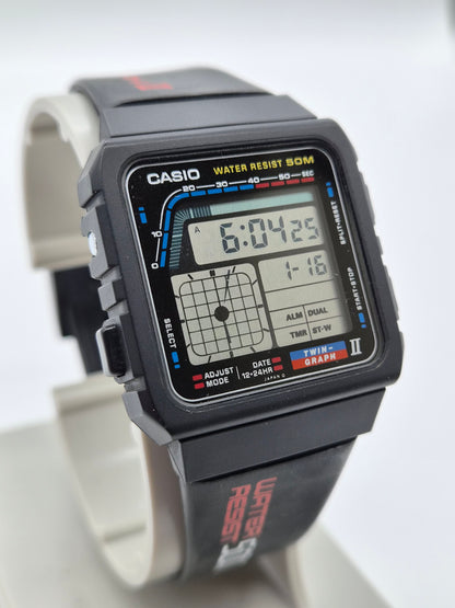 NOS Casio AE-22W Twin Graph II Vintage Watch – Made in Japan, 1988