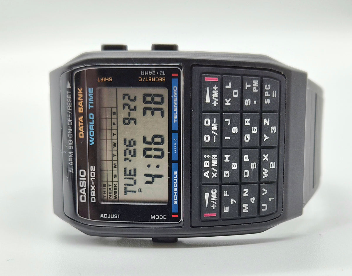Casio DBX-102 Databank Calculator Watch Made in Japan