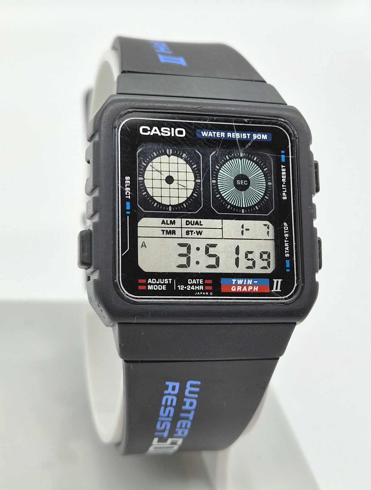 Casio AE-21W Twin Graph II Watch – Made in Japan, 1988