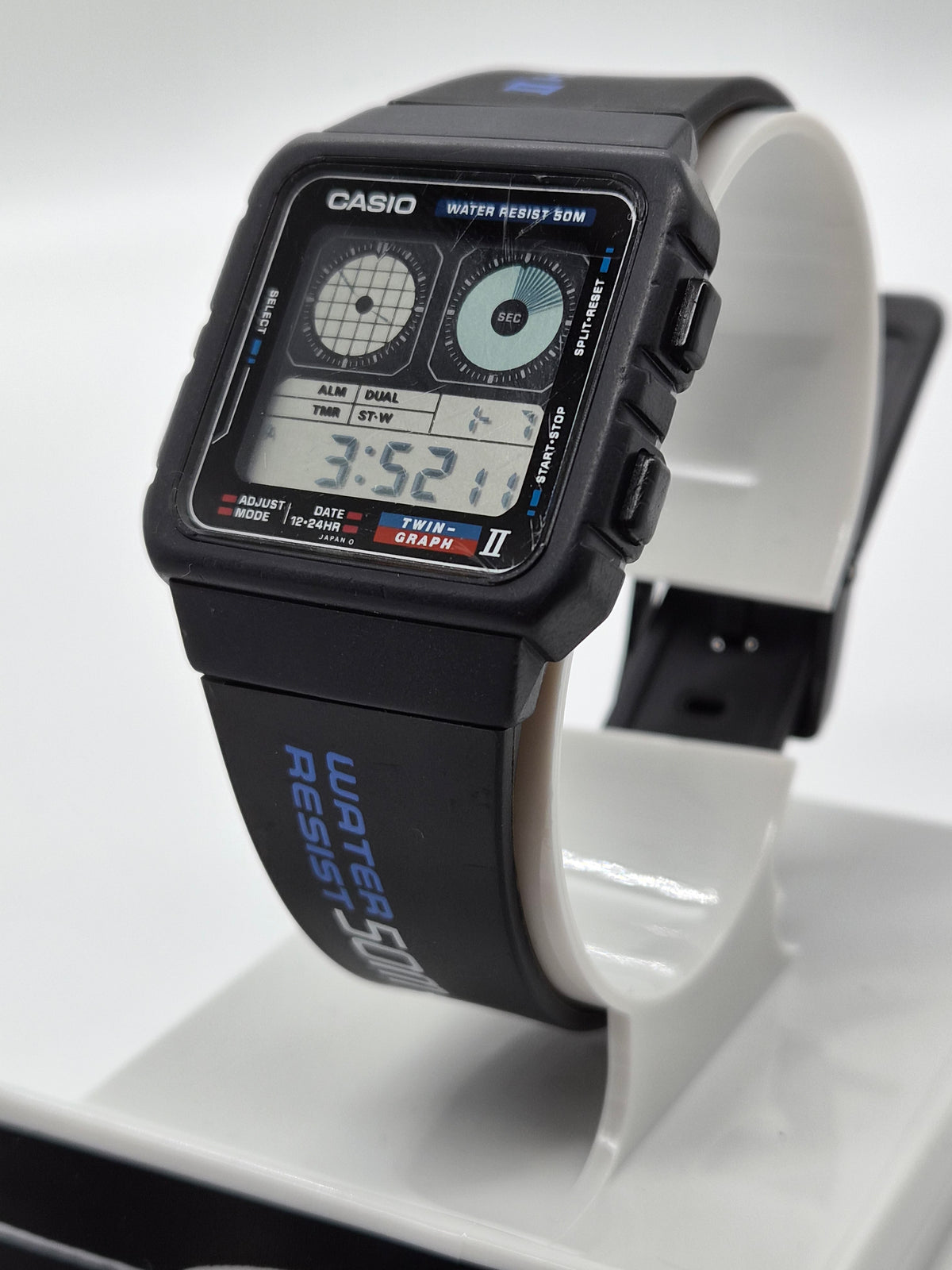 Casio AE-21W Twin Graph II Watch – Made in Japan, 1988