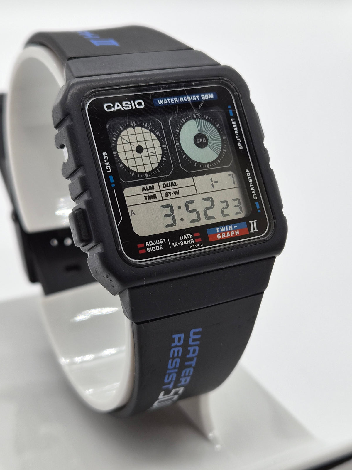Casio AE-21W Twin Graph II Watch – Made in Japan, 1988