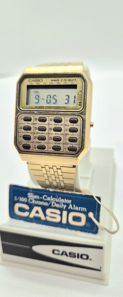 NOS Casio CFS 821 Rare Calculator Watch