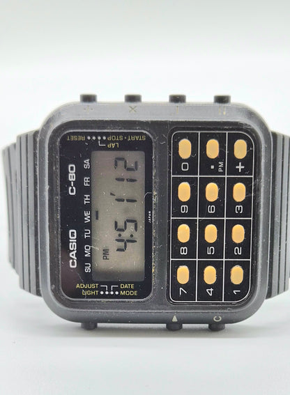 Casio C-80 Calculator Watch made in 1980