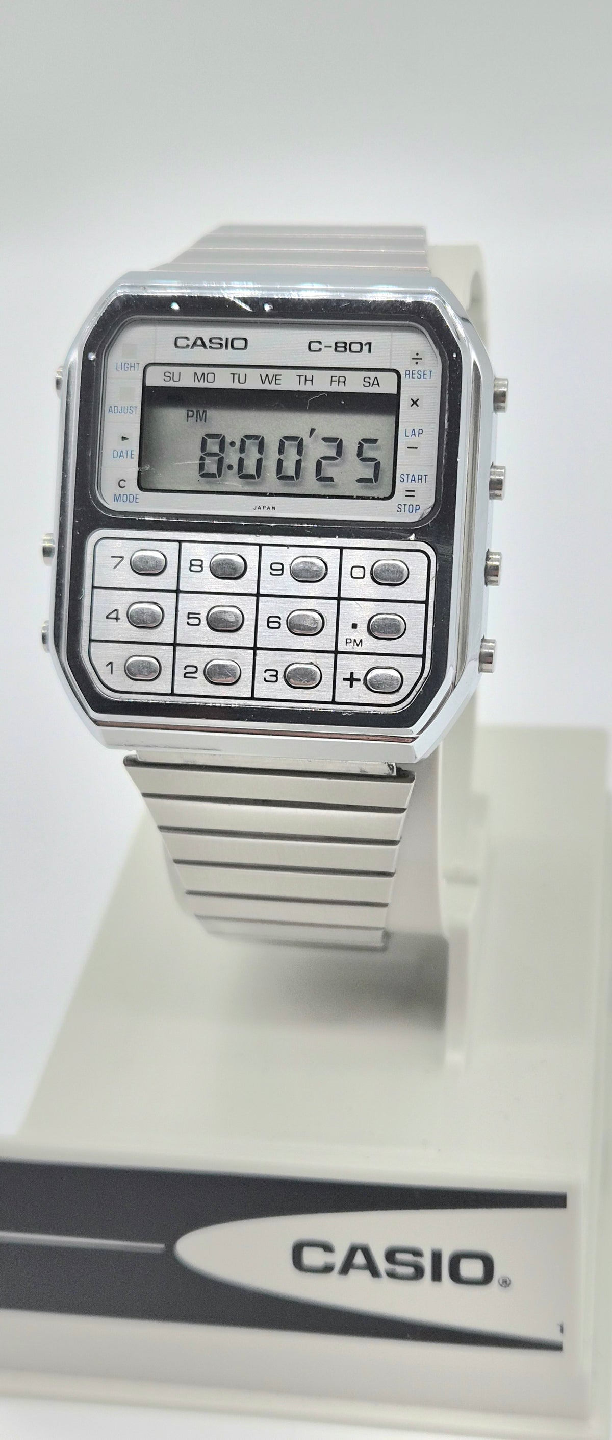 Casio C-801 Calculator Watch – Made in Japan, 1980