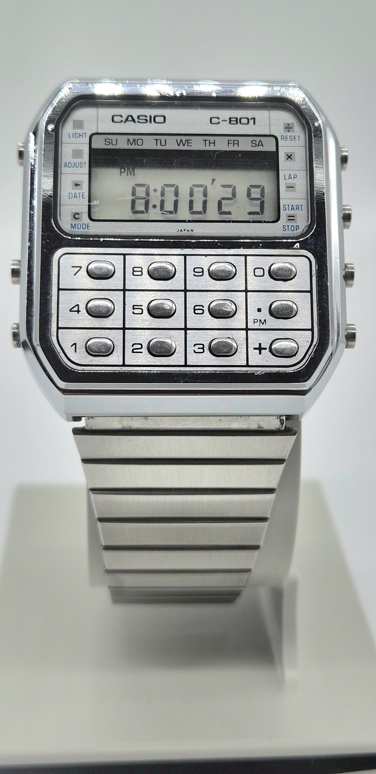 Casio C-801 Calculator Watch – Made in Japan, 1980