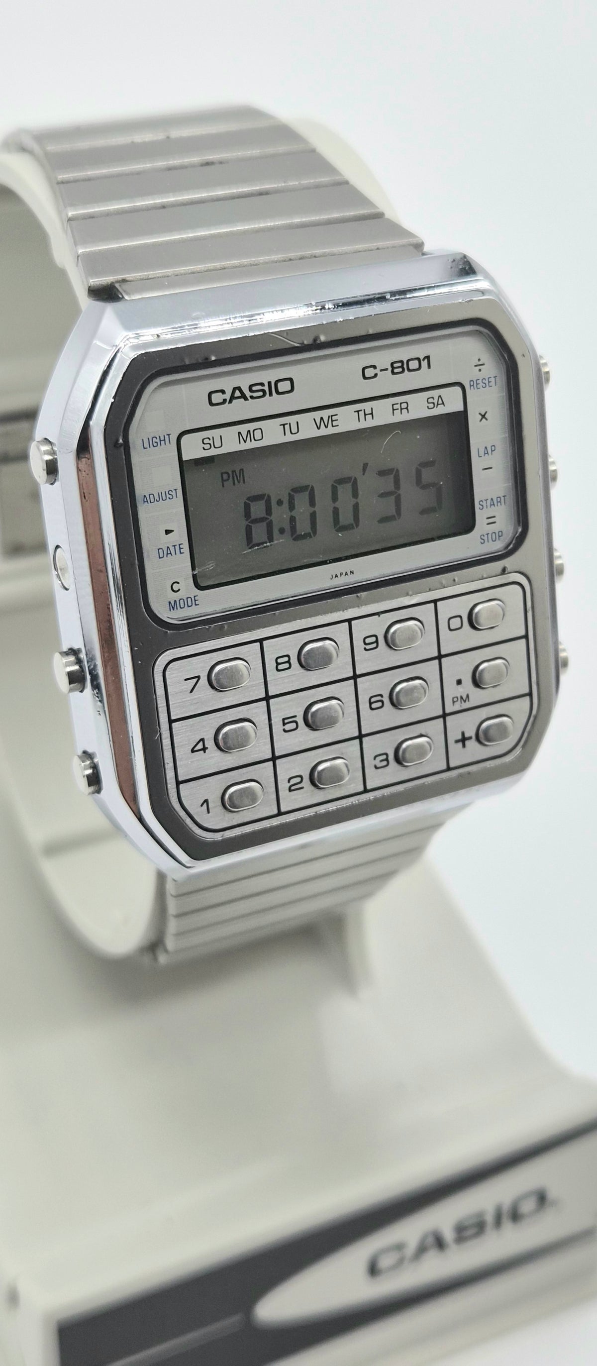 Casio C-801 Calculator Watch – Made in Japan, 1980