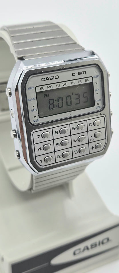 Casio C-801 Calculator Watch – Made in Japan, 1980