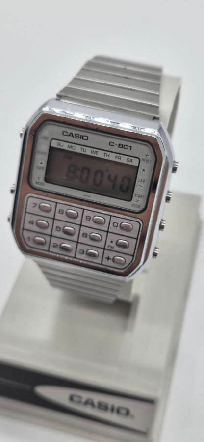 Casio C-801 Calculator Watch – Made in Japan, 1980