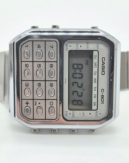 Casio C-801 Calculator Watch – Made in Japan, 1980