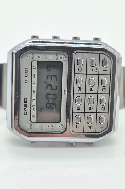 Casio C-801 Calculator Watch – Made in Japan, 1980