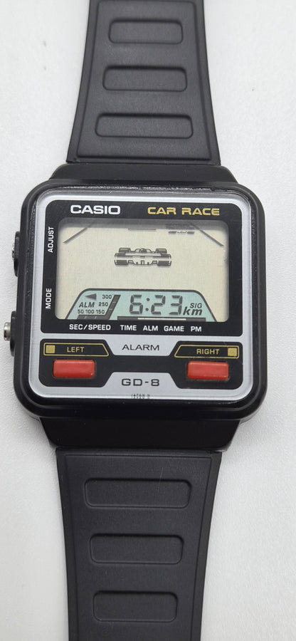 Casio GD-8 Car Race Game Watch Made in Japan 1984