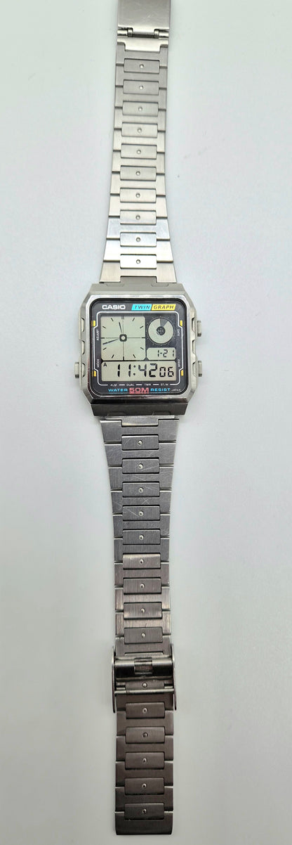Casio AE210 Twingraph Watch Made in Japan