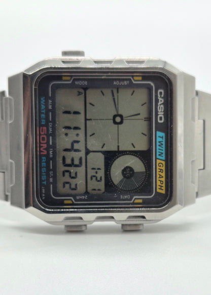 Casio AE210 Twingraph Watch Made in Japan