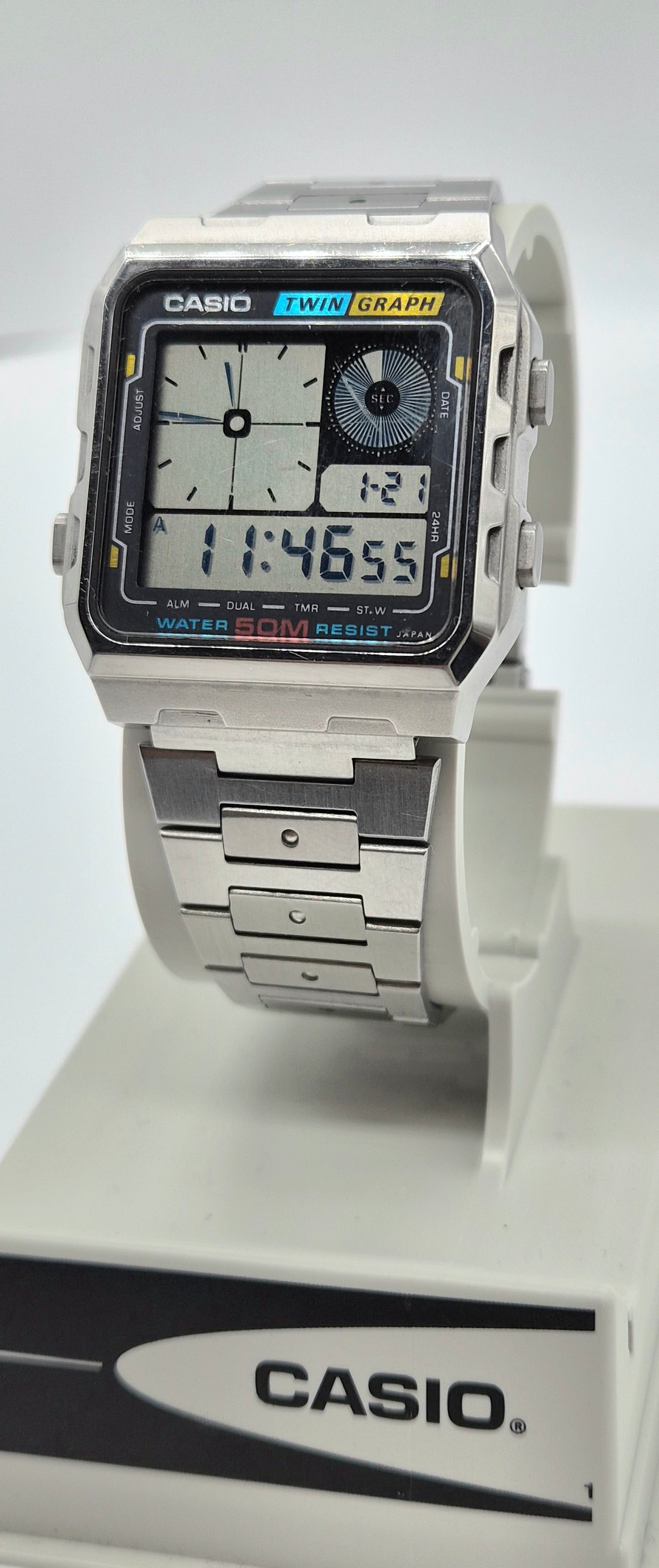 Casio AE210 Twingraph Watch Made in Japan