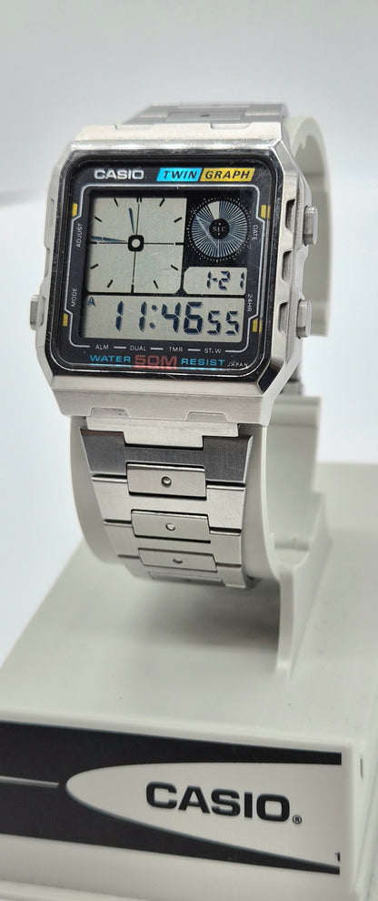 Casio AE210 Twingraph Watch Made in Japan