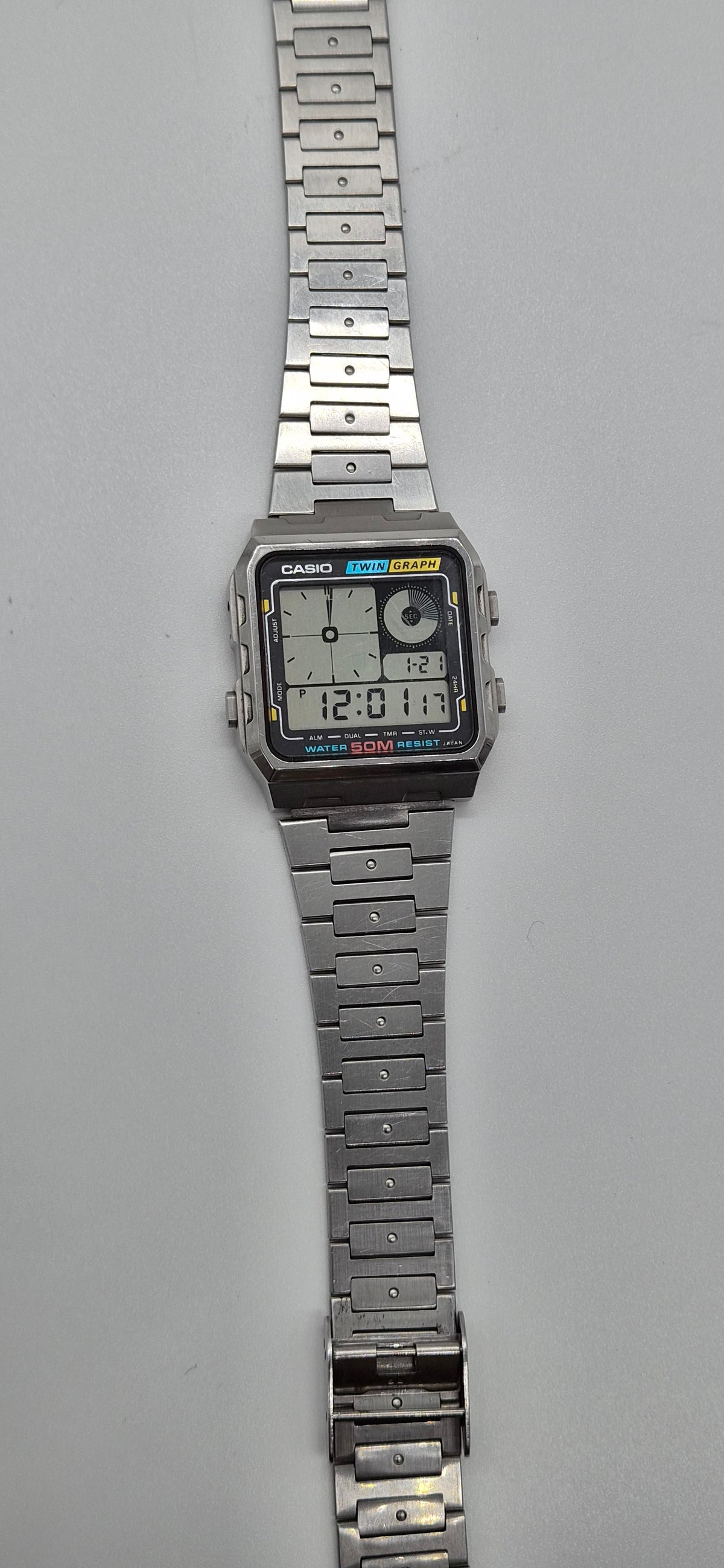 Casio AE210 Twingraph Watch Made in Japan