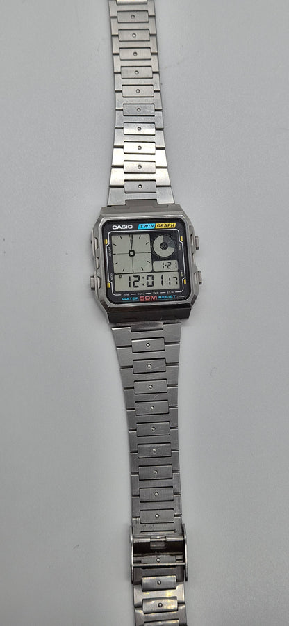 Casio AE210 Twingraph Watch Made in Japan