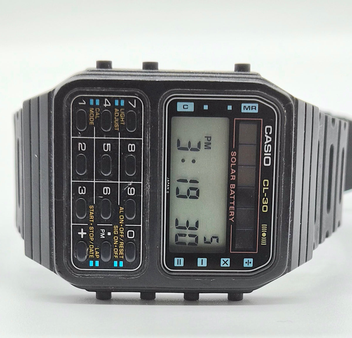 Casio CL-30 Solar Calculator Watch Made in Japan 1983