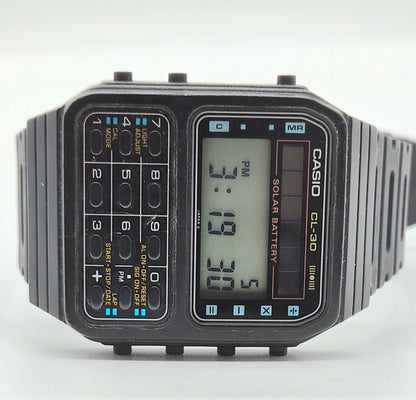 Casio CL-30 Solar Calculator Watch Made in Japan 1983