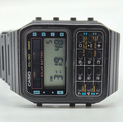 Casio CL-30 Solar Calculator Watch Made in Japan 1983