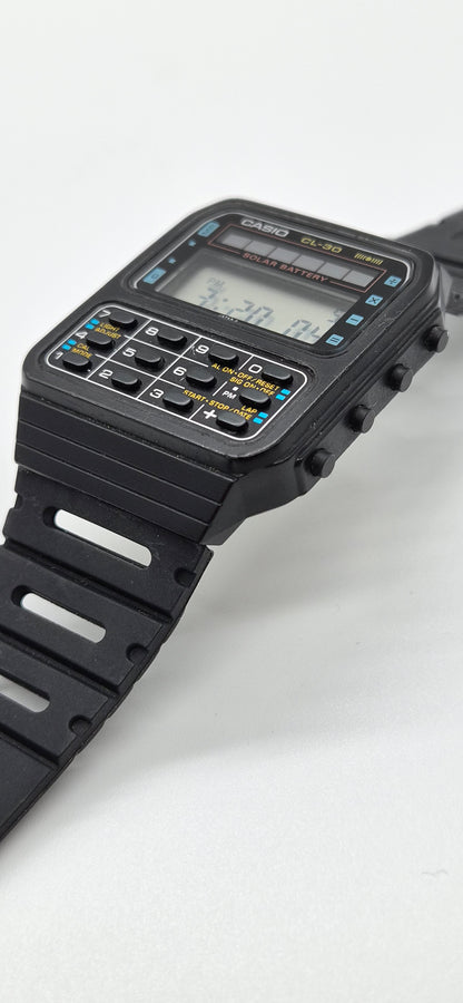Casio CL-30 Solar Calculator Watch Made in Japan 1983