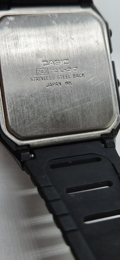 Casio CL-30 Solar Calculator Watch Made in Japan 1983