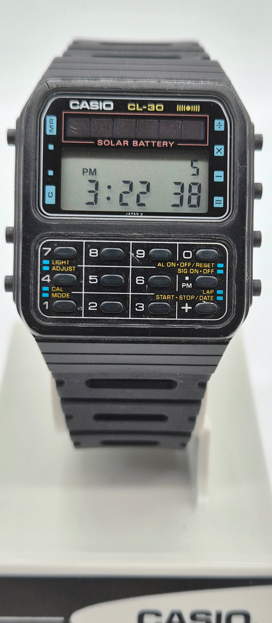Casio CL-30 Solar Calculator Watch Made in Japan 1983