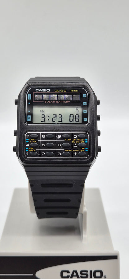Casio CL-30 Solar Calculator Watch Made in Japan 1983