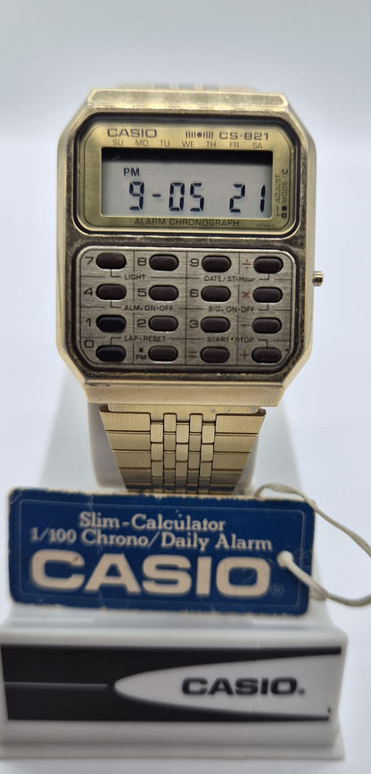 Rare Casio CFS-821 calculator watch in New Old Stock condition with original tag